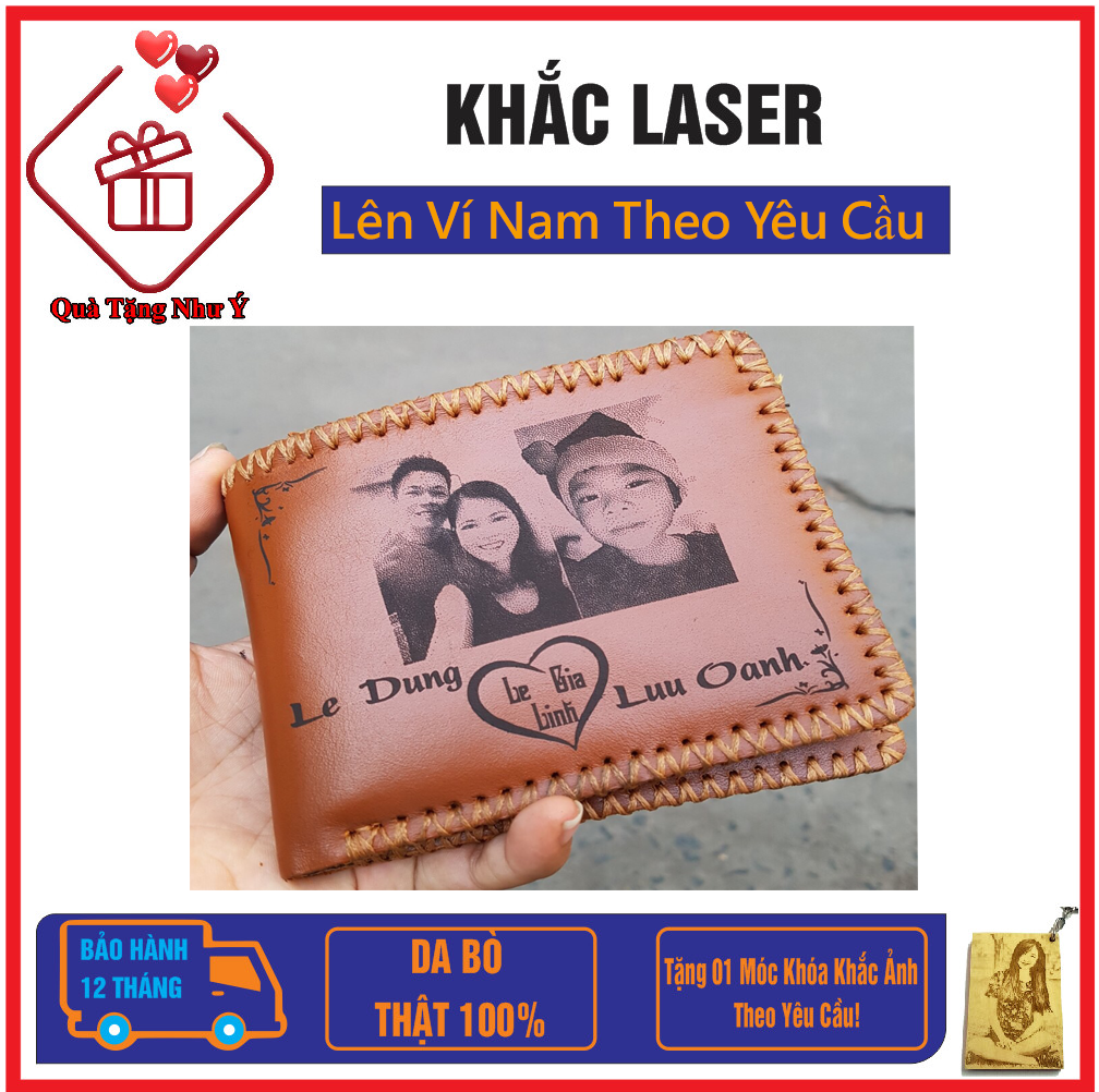[HCM]Ví In Hình Ví In Tên Ví Nam Khắc Ảnh Theo Yêu Cầu - QTNY