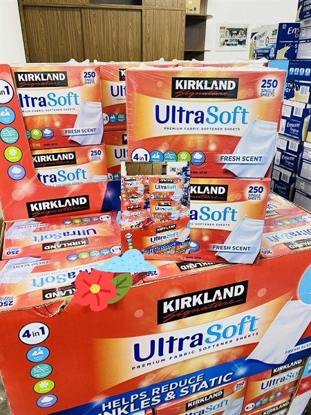 [HCM]HỘP 250 TỜ GIẤY THƠM  ( MẨU MỚI ) TỦ LÀM MỀM QUẦN ÁO KIRKLAND SIGNATURE PREMIUM FARBIC SOFTENER HÀNG CHUẨN COSTCO USA THƠM