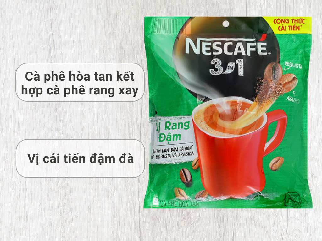 Cà phê sữa nescafé 3 in 1 đậm vị cà phê 782g - bat muoi