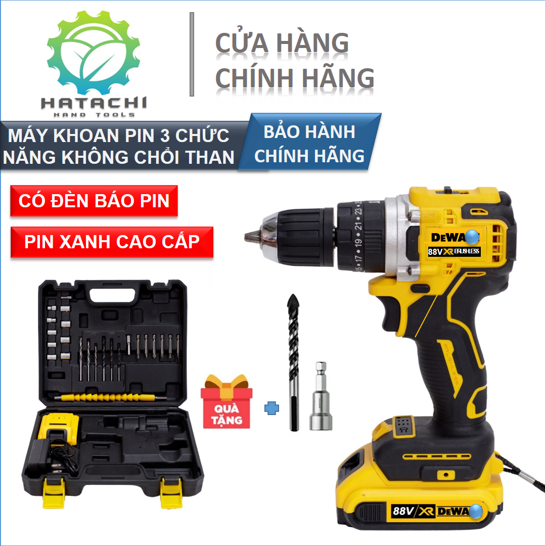Máy khoan pin - máy khoan pin không chổi than đa năng - lõi đòng 100% - khoan tường - bắt vít - khoan gỗ - khoan sắt