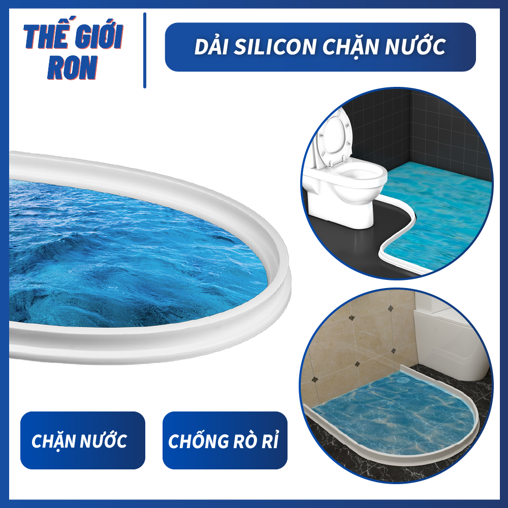 [HCM]Dải Silicone Ngăn Nước Phòng Tắm Bồn Rửa Chén Máy Giặt + KEO DÍNH SIÊU CHẮC