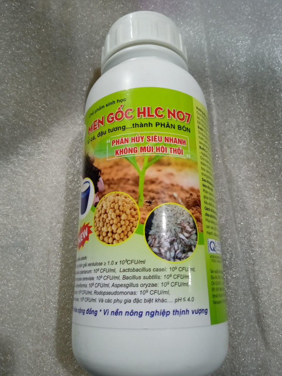 Chế phẩm vi sinh chuyên ủ cá và đậu tương HLC 07 lọ 500ml