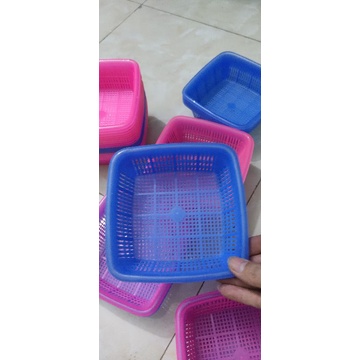 set 10 Rổ nhựa vuông [ RẺ VÔ ĐỊCH ] Rổ mùi vuông nhựa việt nhật 15.5cm