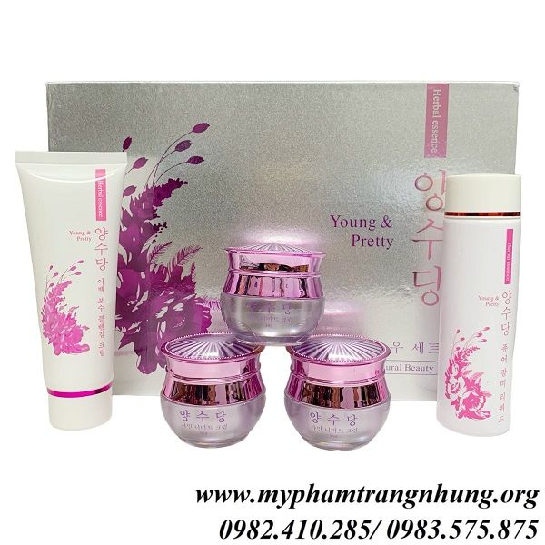 YOUNG PRETTY 5IN1 – BỘ MỸ PHẨM MỜ NÁM TÀN NHANG, DƯỠNG TRẮNG DA CAO CẤP HÀN QUỐC