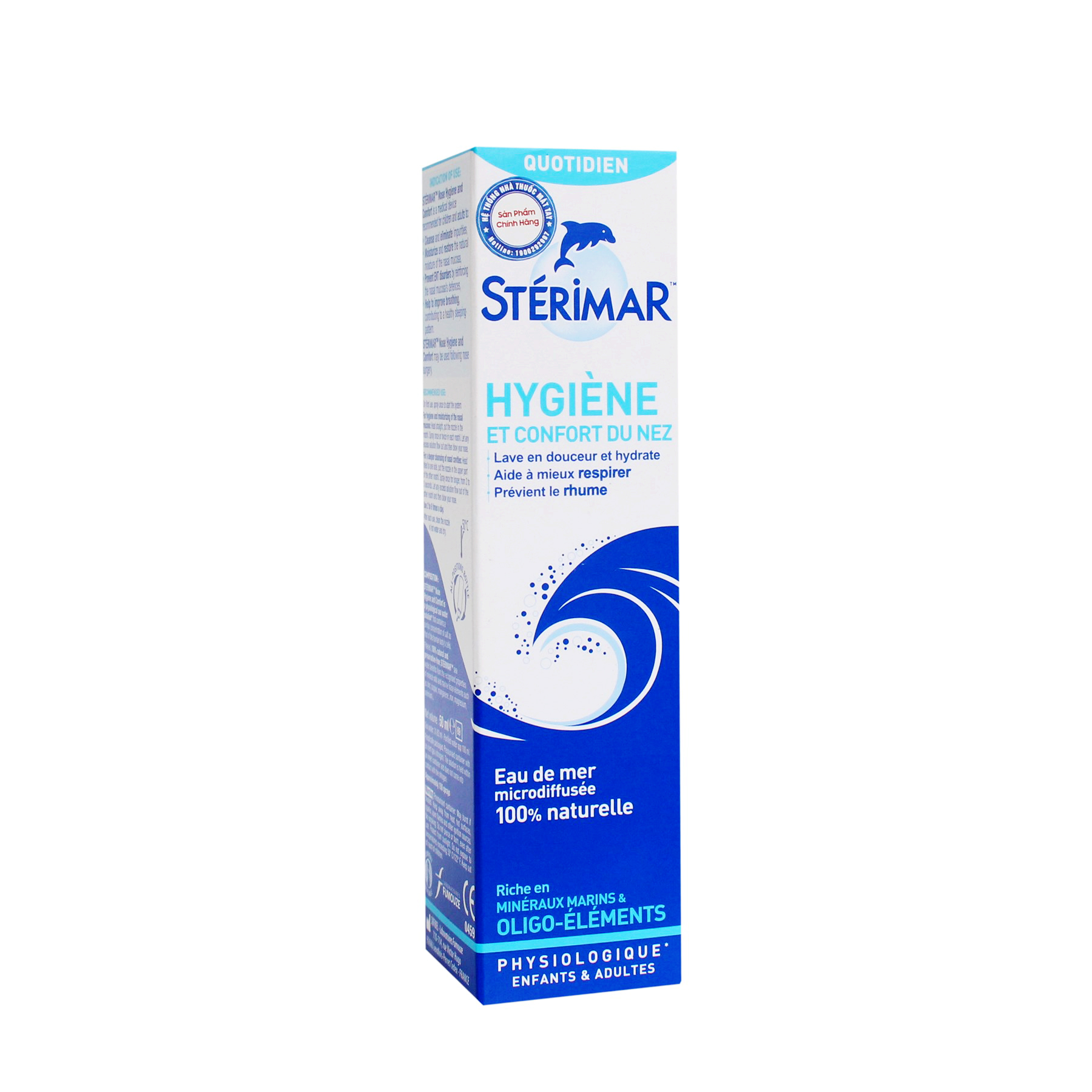 Dung Dịch Xịt Mũi Sterimar Manganase 50ml - Pháp chống nghẹt mũi, sung huyết mũi