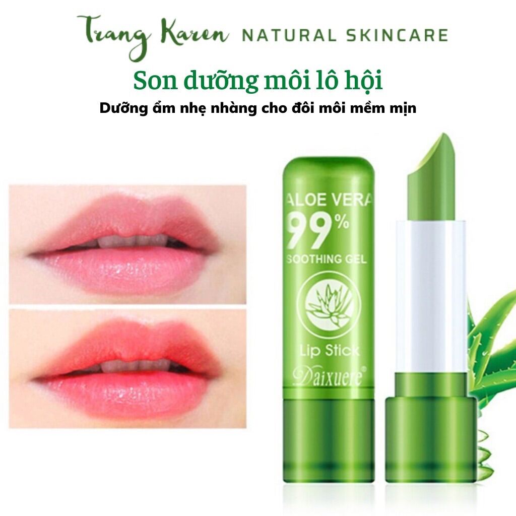 Son dưỡng môi lô hội chính hãng 99% nha đam TANAKO Thái lan 3.5g màu hồng môi baby