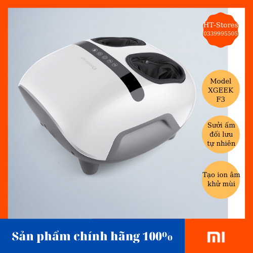 Máy massage chân bấm huyệt Xiaomi Xgeek F3 massage đa điểm 360 kích thích 60 điểm trên bàn chân điều khiển cảm ứng chạm dễ dàng tạo ion âm khử khuẩn cực tốt - Bảo hành 6 tháng