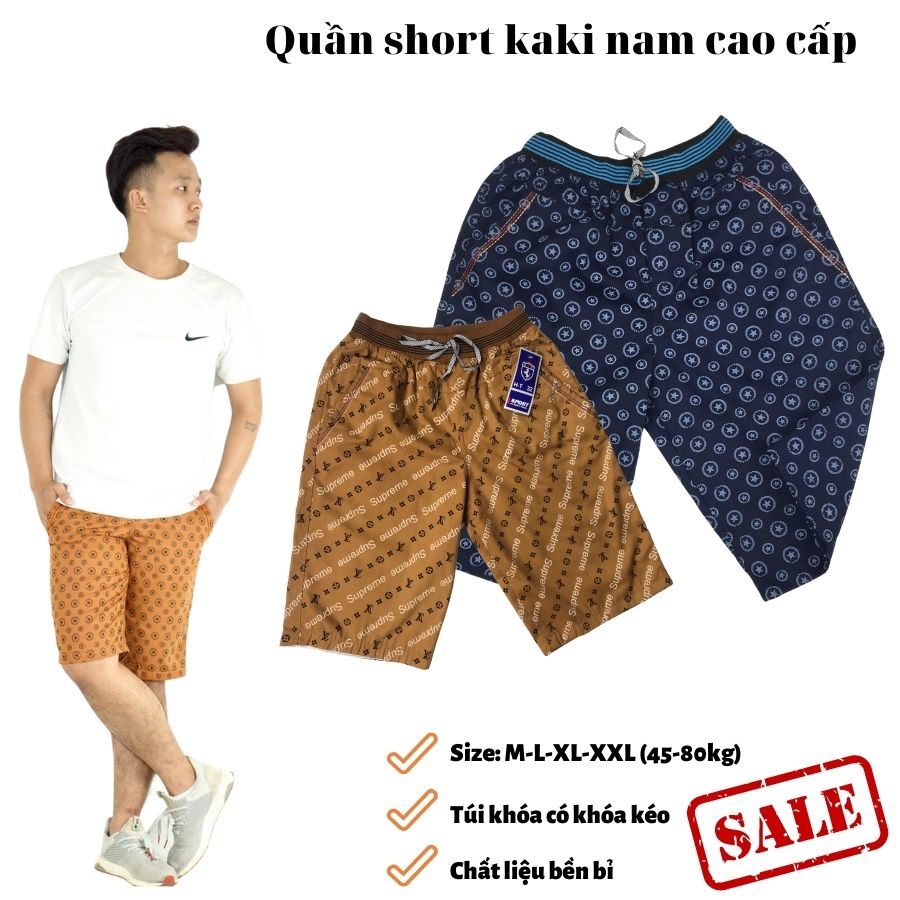 Quần đùi kappa, Quần sooc nam yody, Quần short gala basic,  Quần Kaki nam dáng ngắn trên gối cạp chun cao cấp, 4 túi, có khóa kéo an toàn, Giặt máy thoải mái, Bền bỉ, Đủ size M-L-XL-XXL, Phân phối toàn quốc