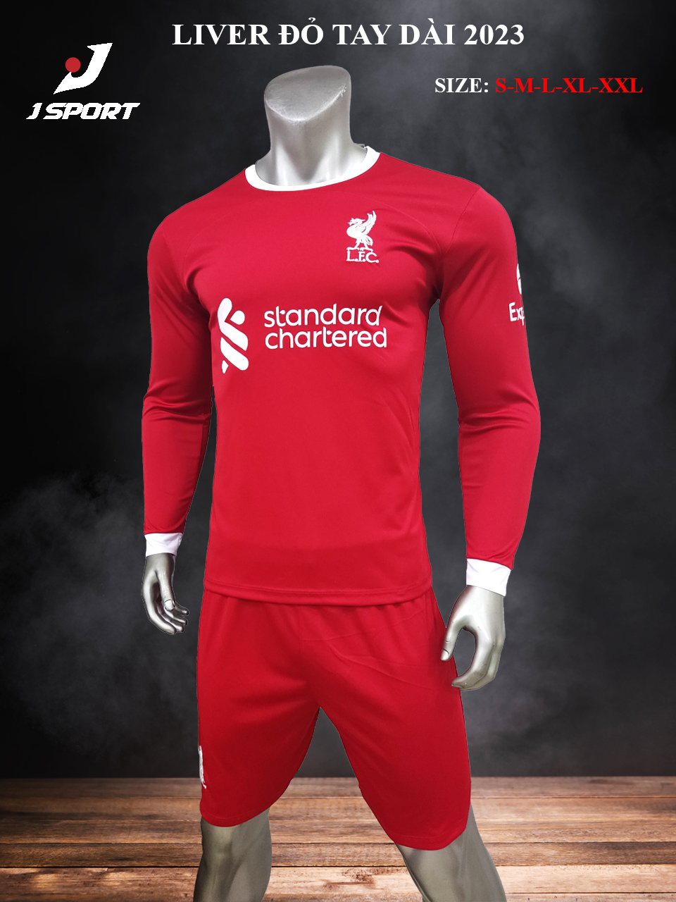 Quần Áo Bóng Đá LIVERPOOLL đỏ dài tay 2023 THUN LẠNH CAO CẤP
