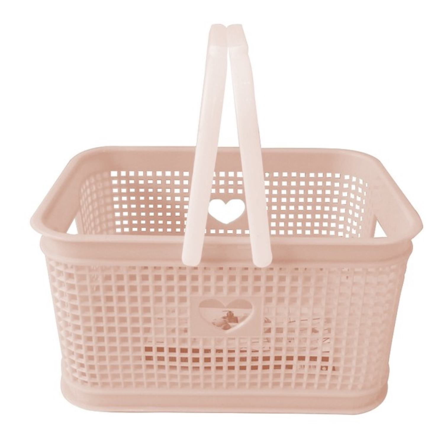Rổ nhựa có quai đựng đồ tiện dụng 14cm ❖giỏ vuông tim❖