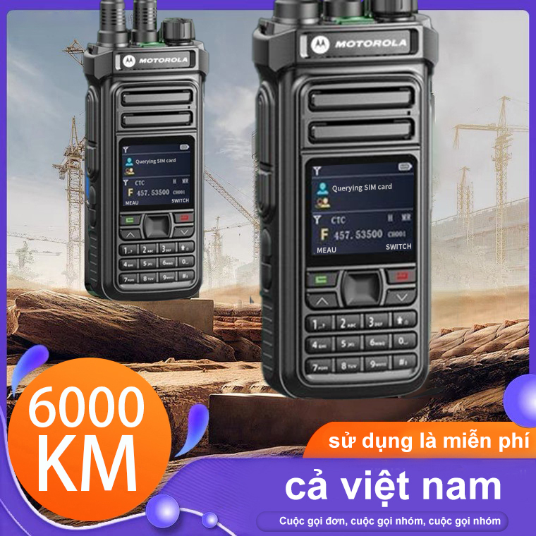 Bộ đàm motorola r1100 không giới hạn khoảng cách liên lạc nội bộ thời gian chờ dài di động hơn 5000 km bộ đàm 4g 5g