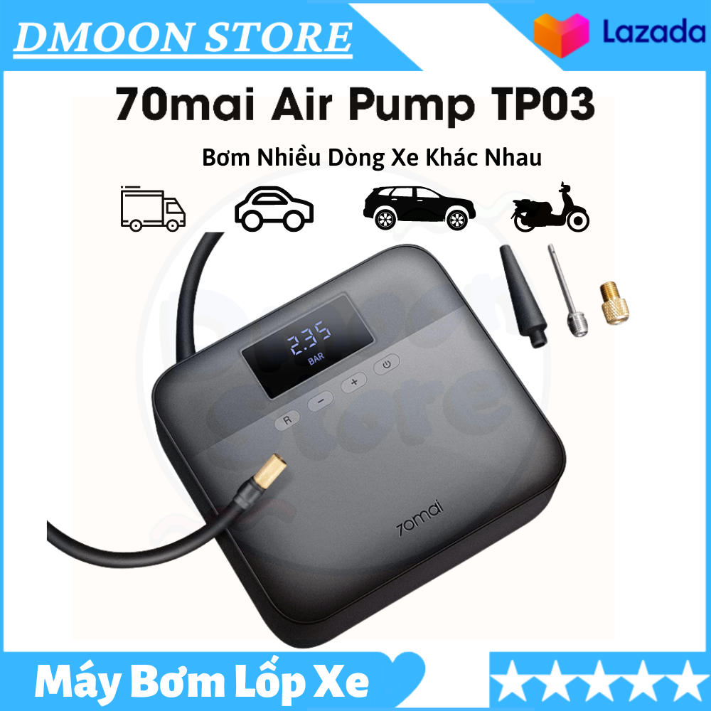 Máy bơm lốp xe ô tô tự động xiaomi 70mai midrive tp03 nhỏ gọn mini bơm khoẻ - 70mai air compressor lite - máy bơm lốp xe tự động, máy bơm lốp xe mini, máy bơm tự động, máy bơm lốp xe cao cấp, máy bơm lốp xe gía rẻ - bh12 tháng