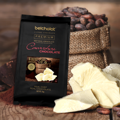 Socola Chocolate Belcholat trắng nguyên chất 31% bơ cacao thanh 1kg