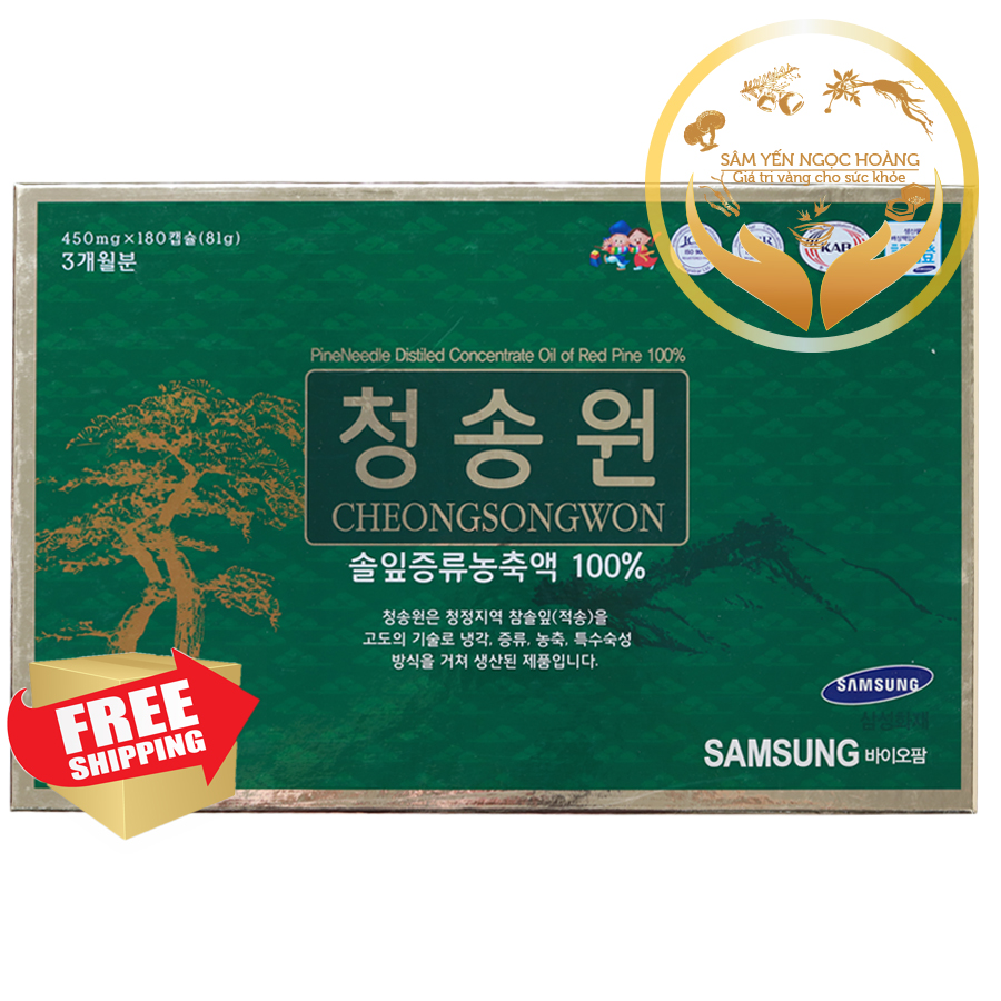 [HCM]Viên Tinh Dầu Thông Đỏ Cheong Song Won Hàn Quốc 450mg x 180 viên (hộp xanh)