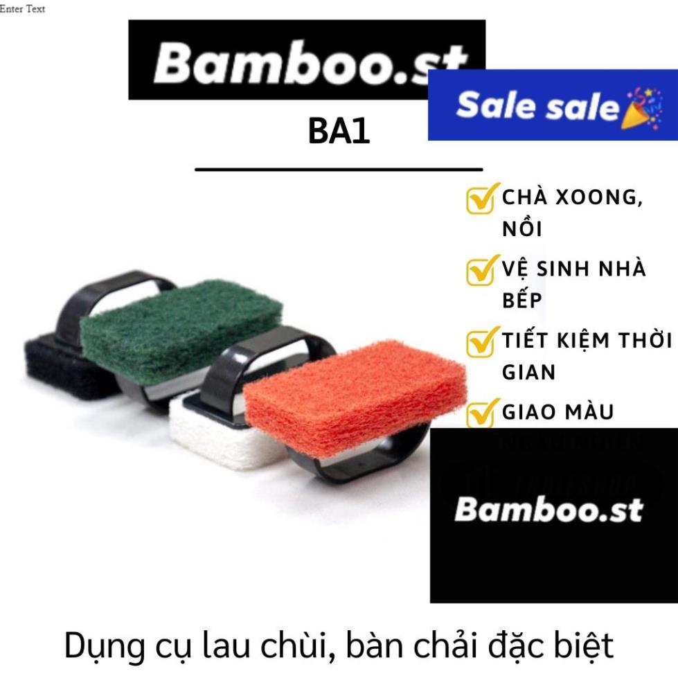 Cọ Chà Bếp - Dụng Cụ Lau Chùi, Bàn Chải Vệ Sinh Nhà Tắm Thông Minh BA1 Có Tay Cầm Tiện Lợi 3365