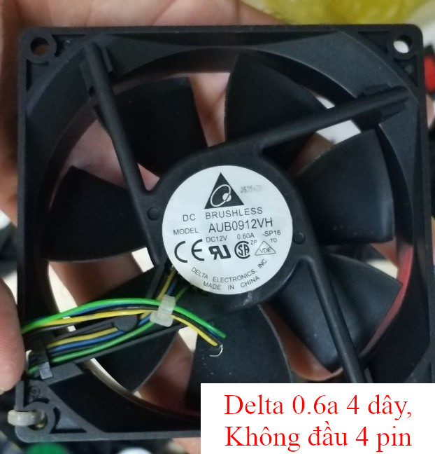 Fan quạt siêu mạnh vuông 9cm dày 2.5cm tản nhiệt máy tính, DIY đồ điện hiệu Delta, Foxcon, AVC Đài Loan dòng điện 12v ampe 0.4a đến 0.6a, hàng tháo máy Server, VUI LÒNG CHỌN ĐÚNG MÃ HÀNG