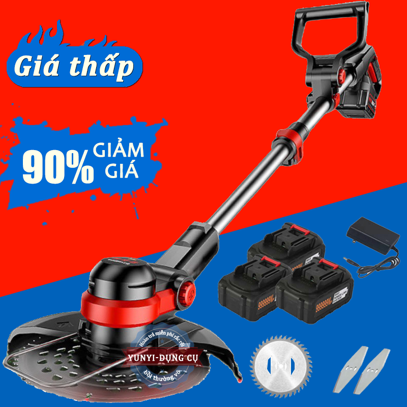 Máy cắt cỏ pin 2200WMáy cắt cỏ cầm tay 24VTặng 8 Lưỡi Cắt Đa Năngmáy phát cỏ pin sạc100 lõi đồng nguyên chấtbảo hành 12 tháng