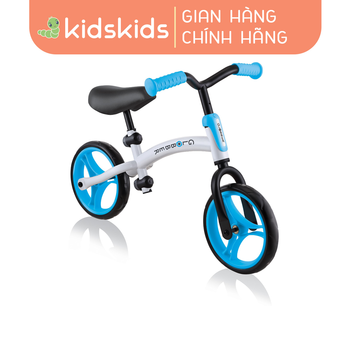 Xe thăng bằng Globber Go Bike cho bé từ 2 đến 5 tuổi - Trắng/Xanh da trời