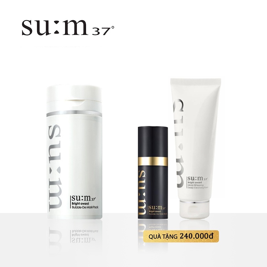 Mặt nạ sủi bọt su:m37 bright award bubble de mask pack 100ml - mặt nạ sủi bọt su:m 37 trắng