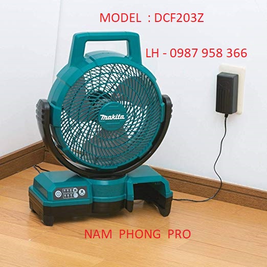 Quạt dùng pin và điện makita dcf203z