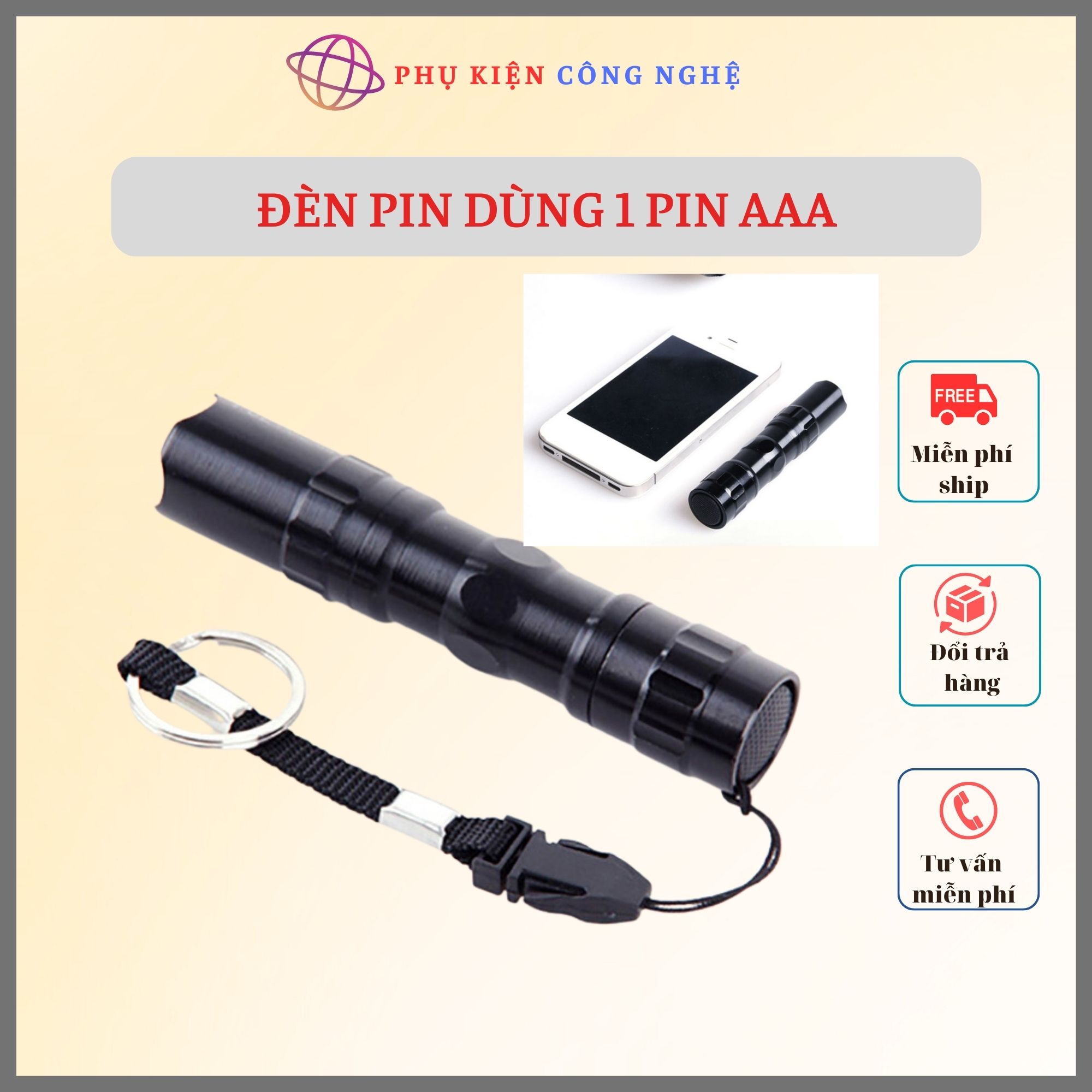 Đèn pin police mini 3w