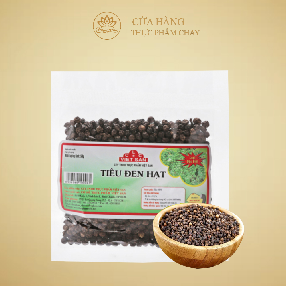 Tiêu đen hạt việt san 100g - thực phẩm hương chay vdgv003
