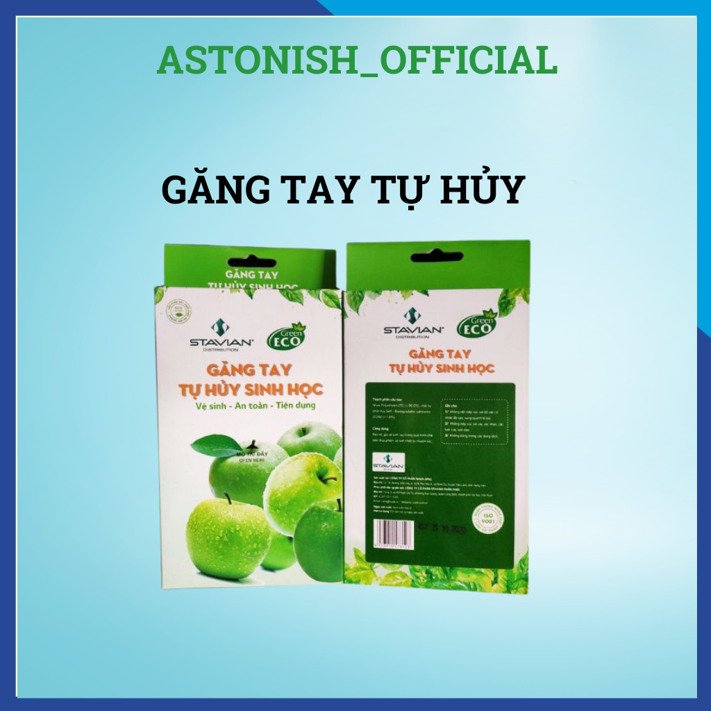 Găng tay nilon tự hủy sinh học siêu dai dùng một lần bao tay nilong đóng hộp tiện lợi hợp vệ sinh hàng chính hãng