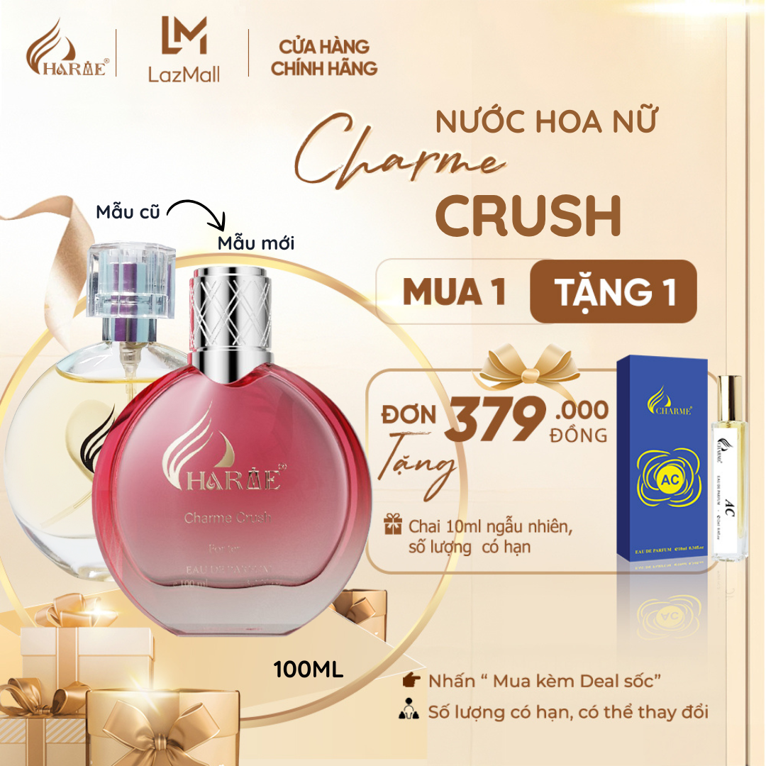 Nước hoa nữ thơm lâu, Charme Chance, mùi hương vani, mang phong cách nữ tính, gợi cảm, lưu hương lâu, 30ml