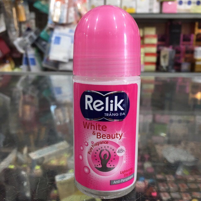 Lăn khử mùi Relik White & Beauty chai 50ml