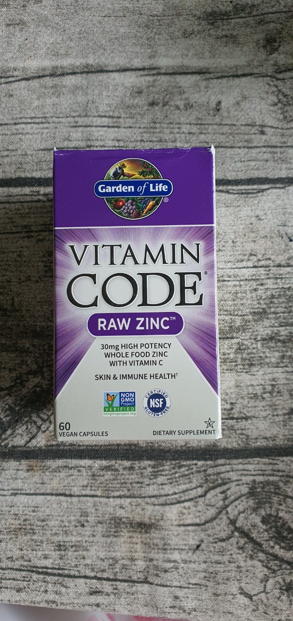 Kẽm tươi vitamin code raw garden of life