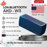 Real USA Bass Loa Mỹ Loa Bluetooth USA W3, 2 Loa Công Suất Lớn, Đèn Led RGB Chuyển Động Nhiều Hiệu Ứng, Bass Khoẻ, Âm Trầm, Loa Di Động Loa Siêu Trầm Sub Bass Loa Di Động USA Cầm Tay