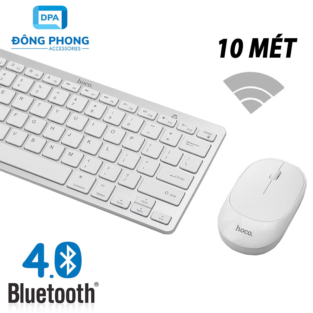 Bộ bàn phím & chuột không dây hoco di05 chính hãng kết nối qua bluetooth