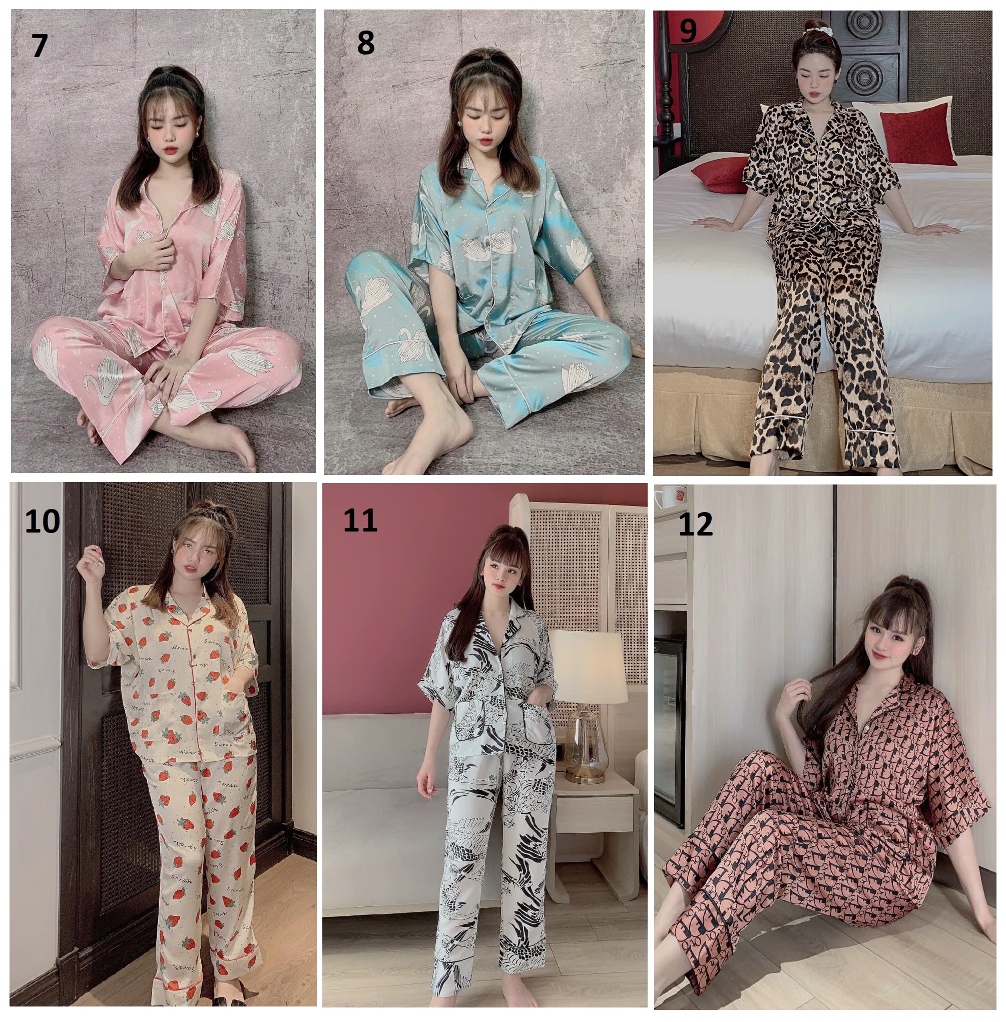 Đồ bộ lụa mới - tay lửng cánh dơi quần dài