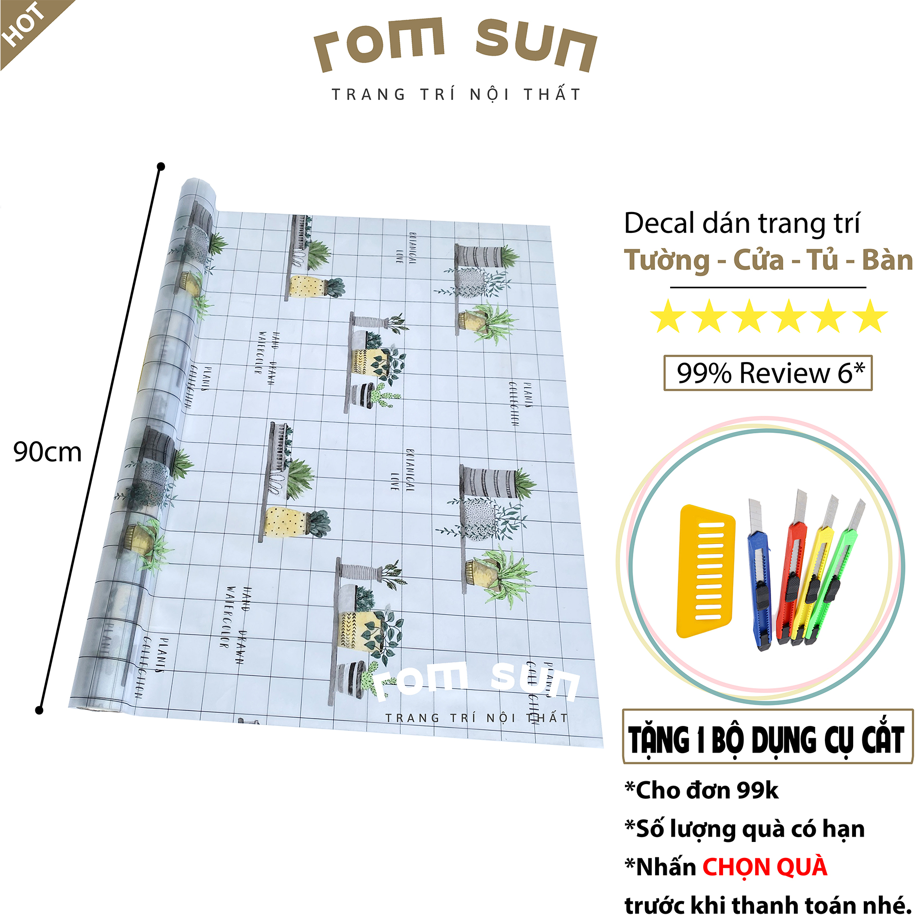 Decal dán kính mờ chống nhìn trộm khổ 90cm – Giấy đề can dán kính phòng ngủ kẻ ô vuông quả dứa E9585