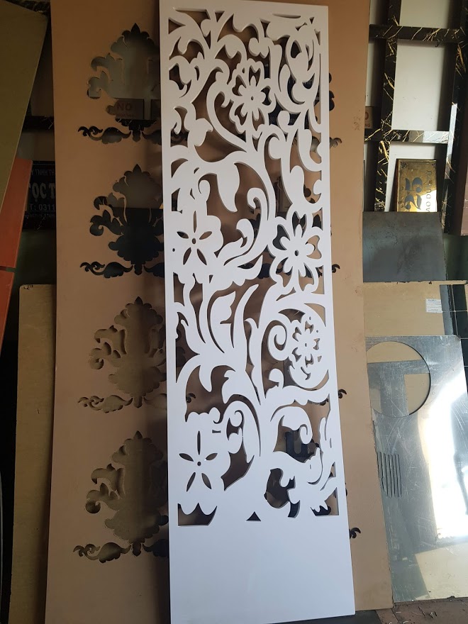 Vách Ngăn cnc Nhựa chịu nước dày 12 li [ kích thước 60x200 cm ] Nhận lắp đặt nội thành HCM chi phí theo hợp đồng thỏa thuận - công ty Nội Thất Lan Việt - chuyên thi công vách ngăn cnc
