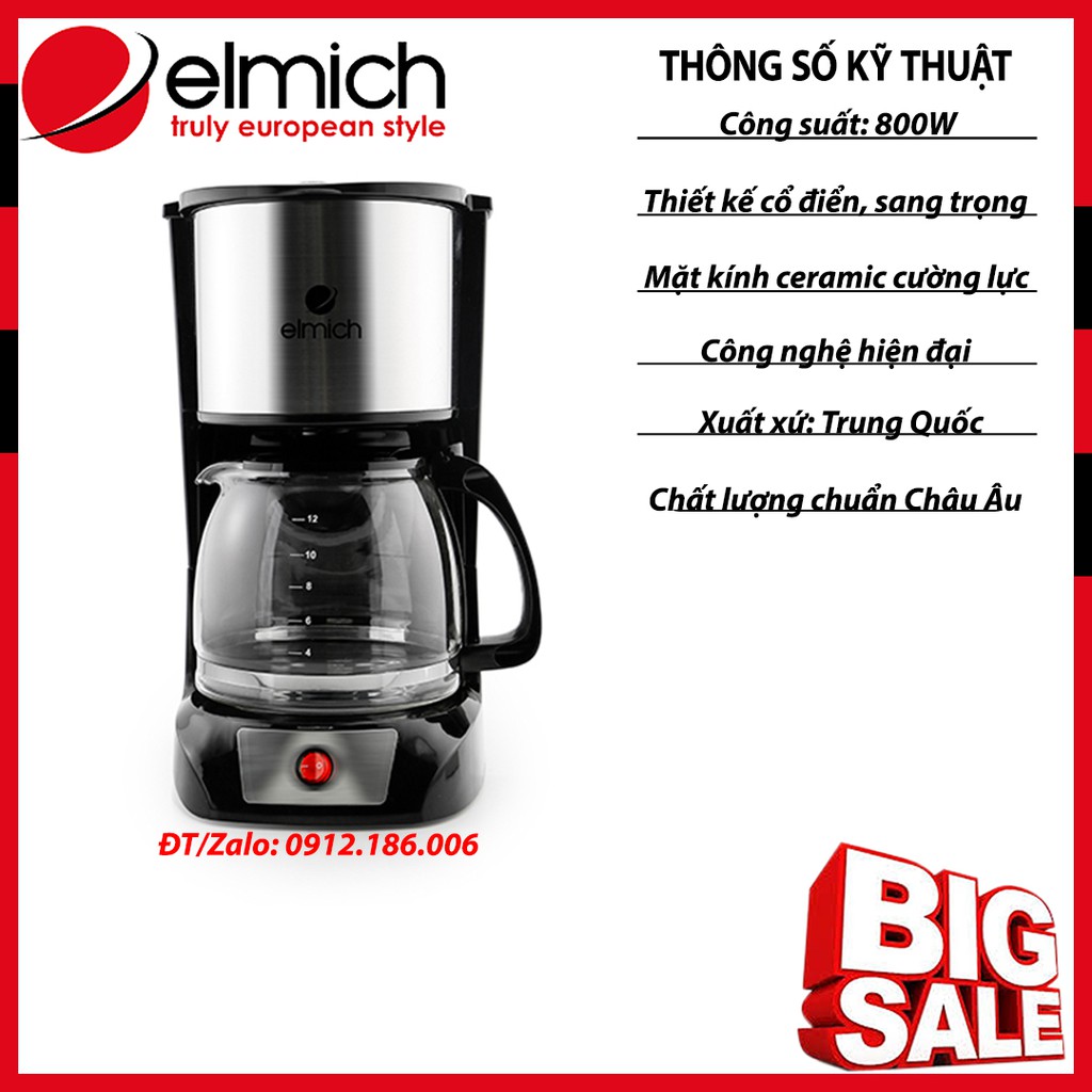 Máy pha cafe Elmich 4023511 chính hãng