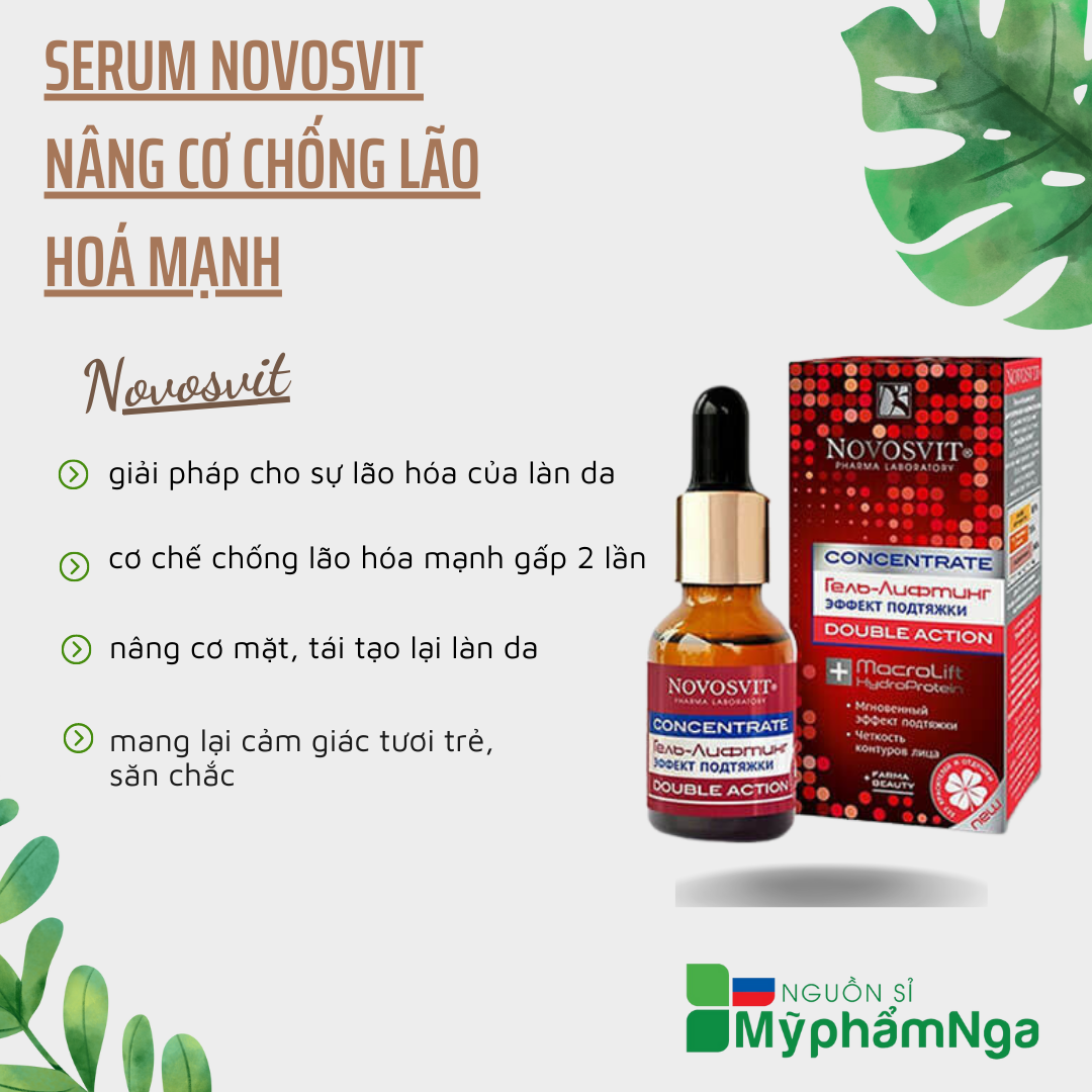 Novosvit đỏ - Serum Novosvit Nâng cơ chống lão hoá mạnh