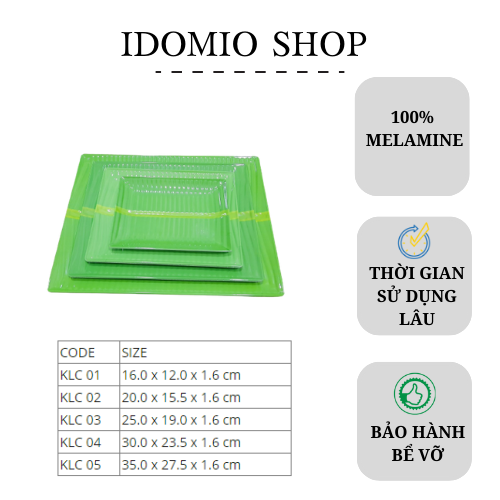 Khay Nhựa Melamine Lá Chuối Cao Cấp