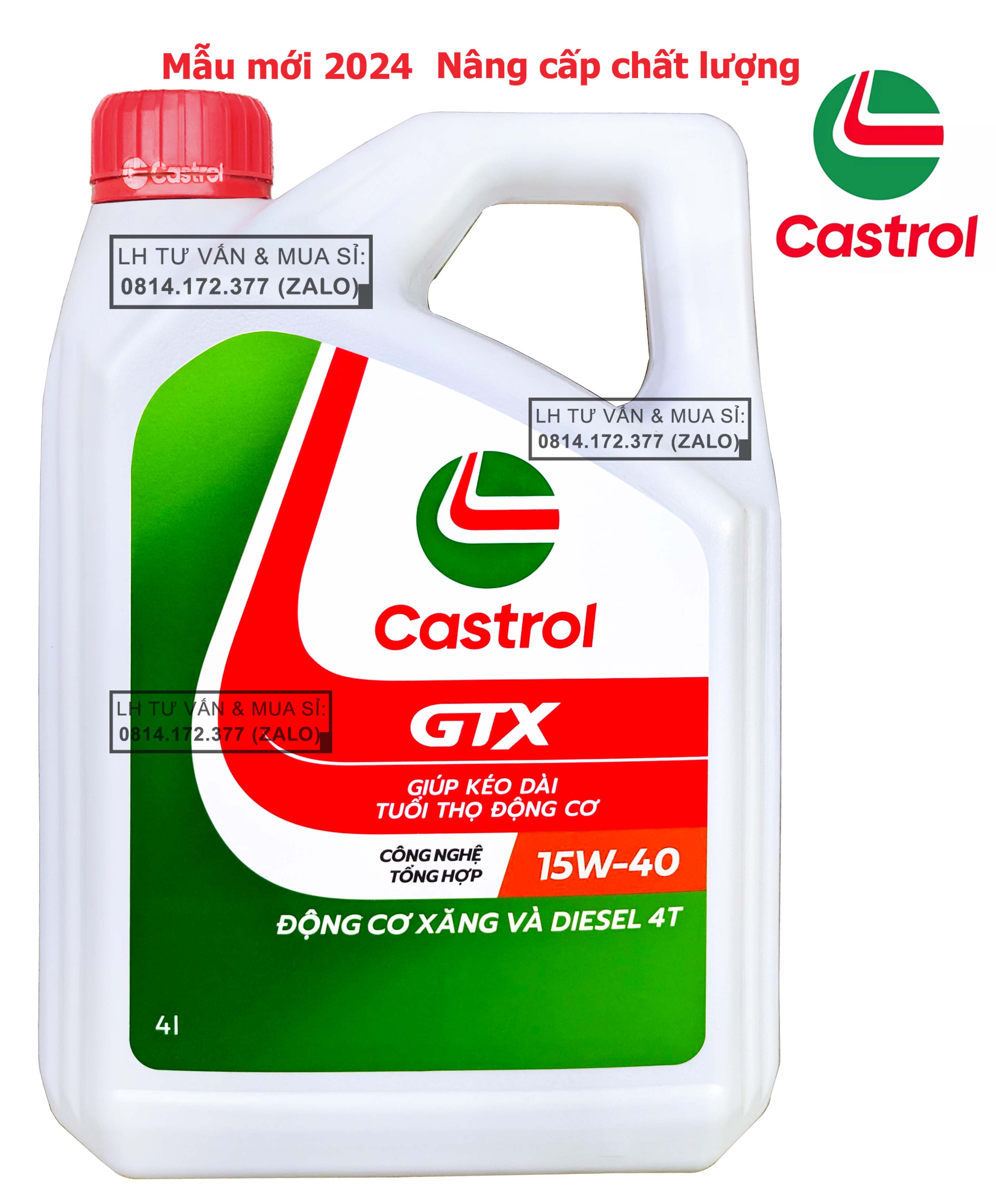 Dầu nhớt ô tô,  xe hơi Castrol GTX 15w40 (Máy xăn.g và máy dầu ) - Chính Hãng Castrol