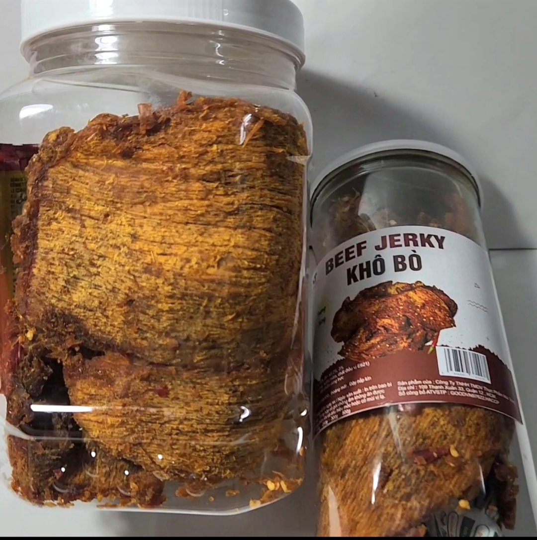 Khô bò miếng mềm hồng ngự, hủ pet 500gr, td food