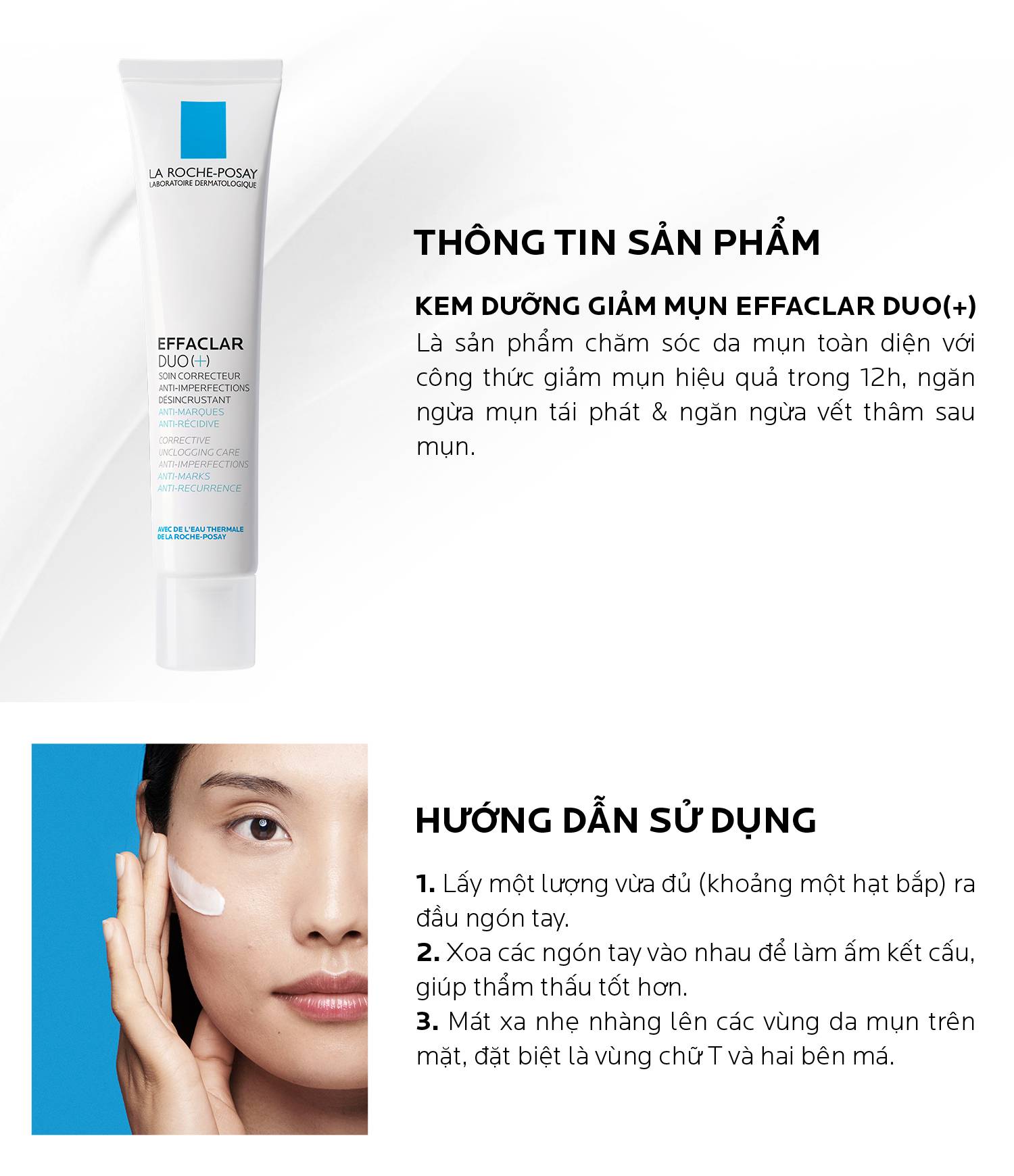 Bộ đôi Kem dưỡng giảm mụn thông thoáng lỗ chân lông và ngừa thâm La Roche Posay Effaclar Duo+ 40ml và Gel rửa mặt dành cho da dầu mụn Effaclar gel 50ml - Giới hạn 5sp/khách 2 c87aba717198cd5260257b64d9eadda4