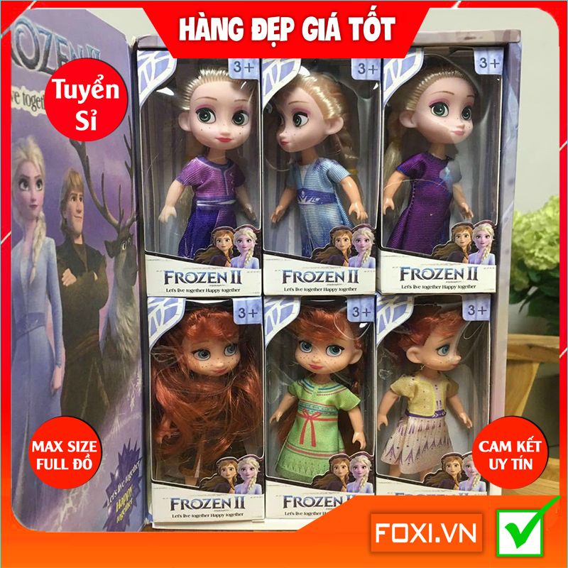 Búp bê Anna và Elsa Foxi Đồ chơi công chúa nhân vật hoạt hình đẹp vui nhộn dễ thương sáng tạo sản phẩm đẹp nhỏ gọn đem lại nhiều niềm vui cho bé thân thiện gần gũi với trẻ