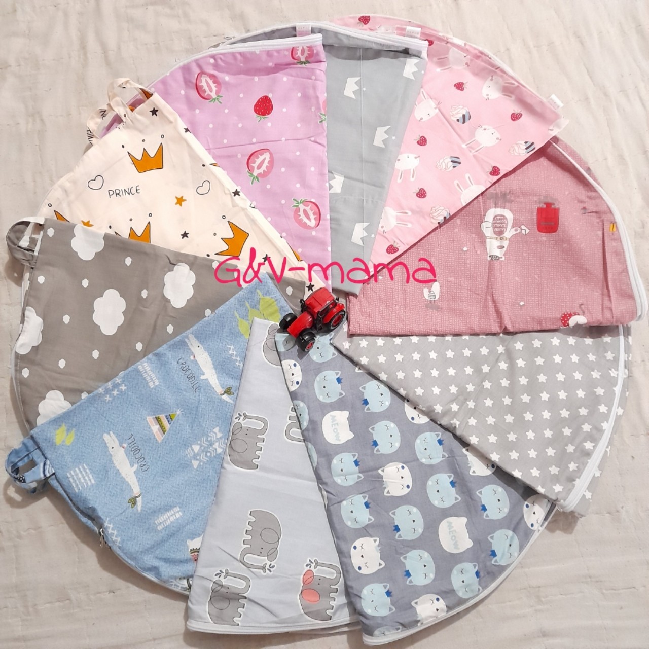 Vỏ áo gối chống trào ngược cho bé, vỏ thay thế gối chống trào ngược - COTTON LỤA HÀN CAO CẤP, THOÁNG MÁT (Chọn mẫu tùy thích)