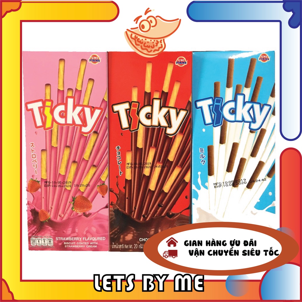 Bánh que thái ticky vị socola hộp 20g date mới lets bite me