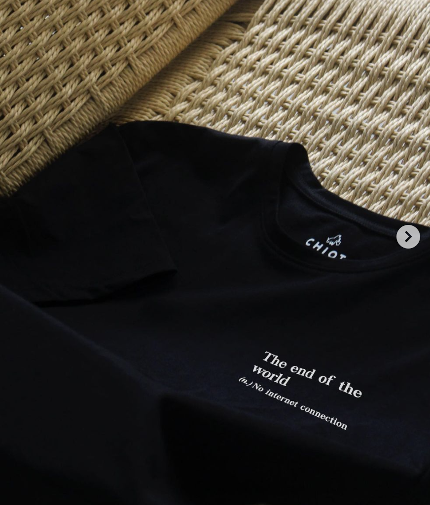 Áo thun đen 100% cotton the end of the world