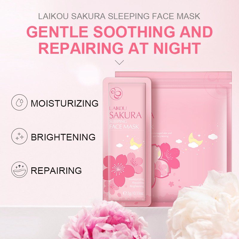 Bịch 15 gói mặt nạ ngủ hoa anh đào sakura laikou