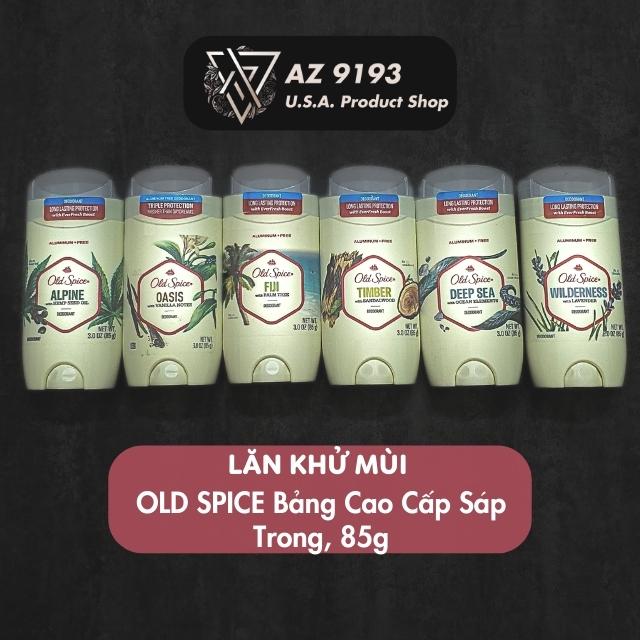[Hàng Mỹ] Lăn Khử Mùi Old Spice, Inspired by Nature  Sáp Trong 85g, Ngăn Mồ Hôi Hôi, Không Vàng Áo, Không Nhôm, Mùi Hương Thiên Nhiên Thơm Mát