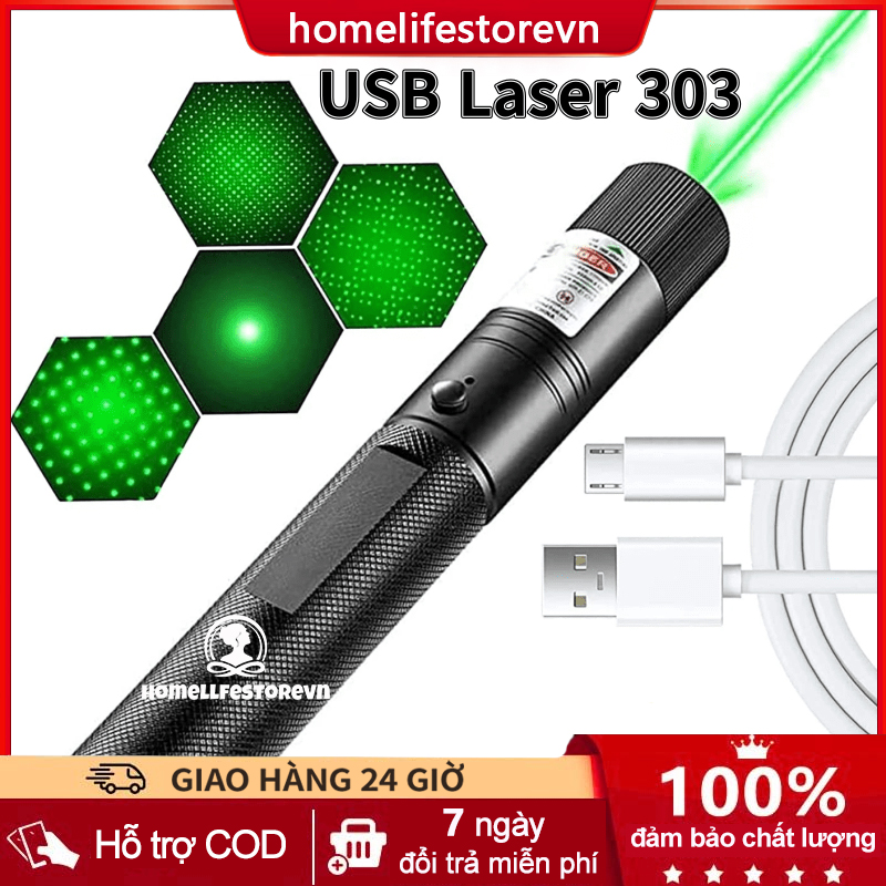 Đèn laser cầm tay 303 tia xanh,đỏ chỉnh tâm cực nét công suất mạnh kim đèn trang trí hoa văn 3d có khóa an toàn - Đèn laze siêu sáng bút trình chiếu dạy học