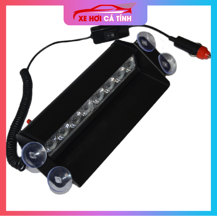 đèn chớp xanh đỏ, đèn khẩn cấp cho xe hơi, đèn nháy báo động xanh đỏ phiên bản cao cấp vỏ kim loại sơn tĩnh điện