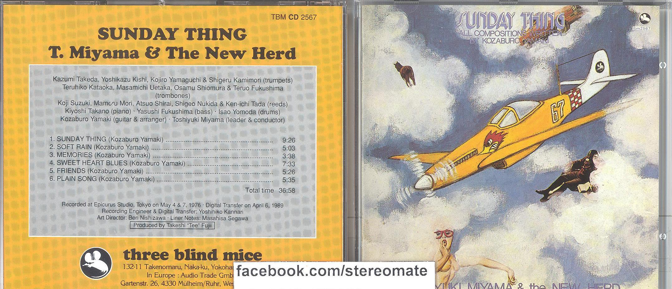 stereomate - Đĩa nhạc - CD gốc: T. Miyama & The New Herd -  Sunday Thing [TBM West Germany - new sealed]